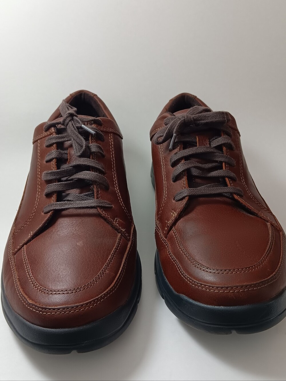 Rockportxcs#79440 Junction Point. Brown Leather Walking/ Comfort Shoes. Size 10